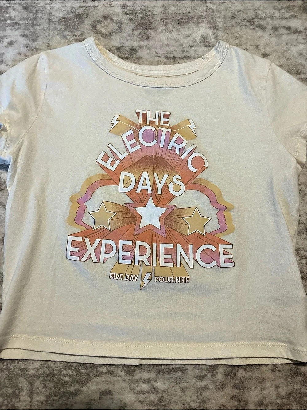 Hollister The Electric Days Experience Graphic Cropped T-Shirt XS